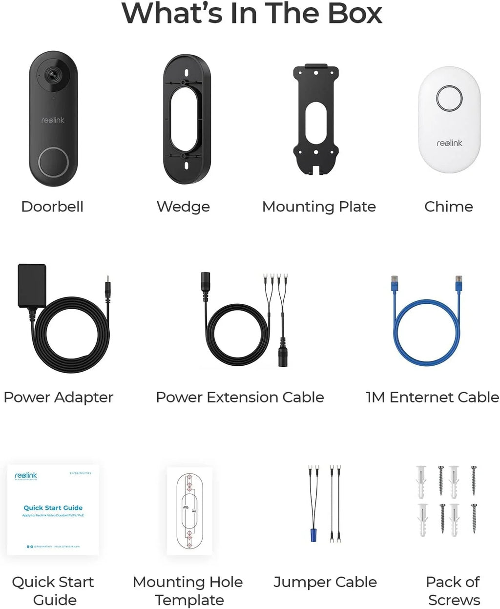 Reolink 2K 5MP Video Doorbell Camera 5G Wifi Security Home Doorbell Chime, Person &Package Detection