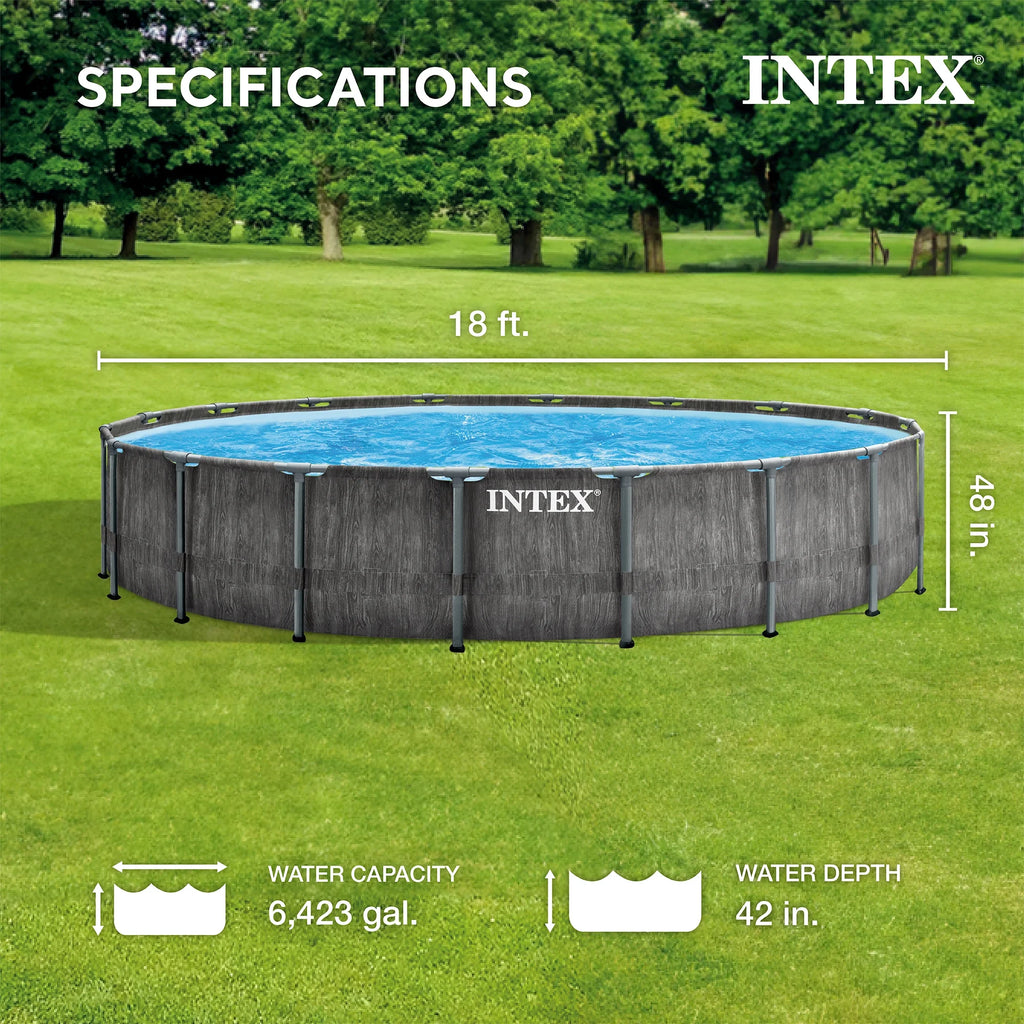 Intex 16Ft X 8Ft X 42In Prism Frame Rectangular Pool Set