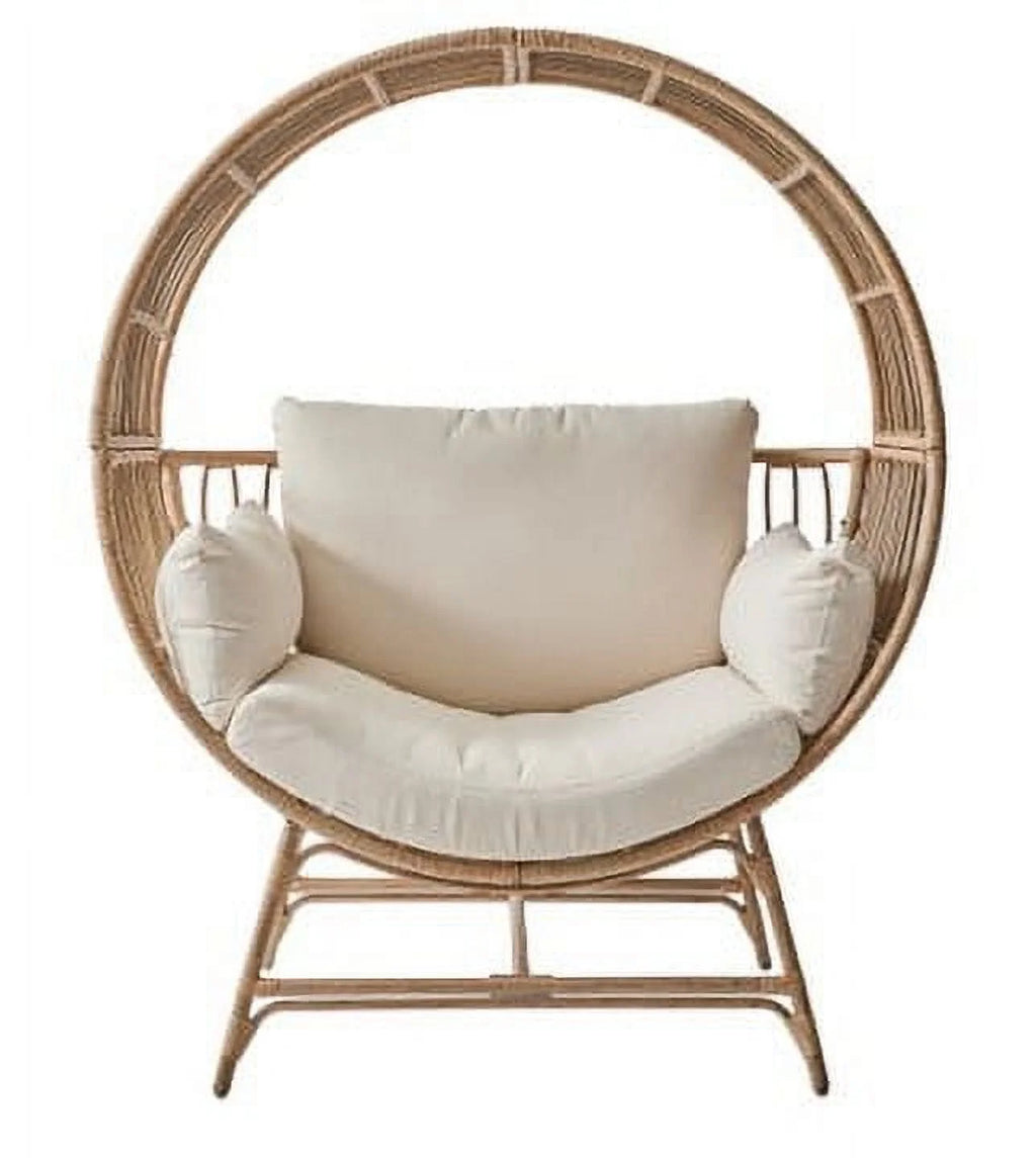 Better Homes & Gardens Bellamy Round Wicker Outdoor Lounge Chair, Beige