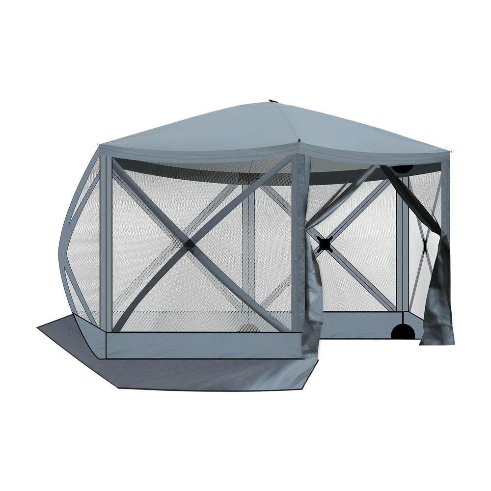 GVN Backyard Garden Canopy, Camping Canopy Screen Tent,12' x 12' Outdoor Pop-Up Camping Canopy