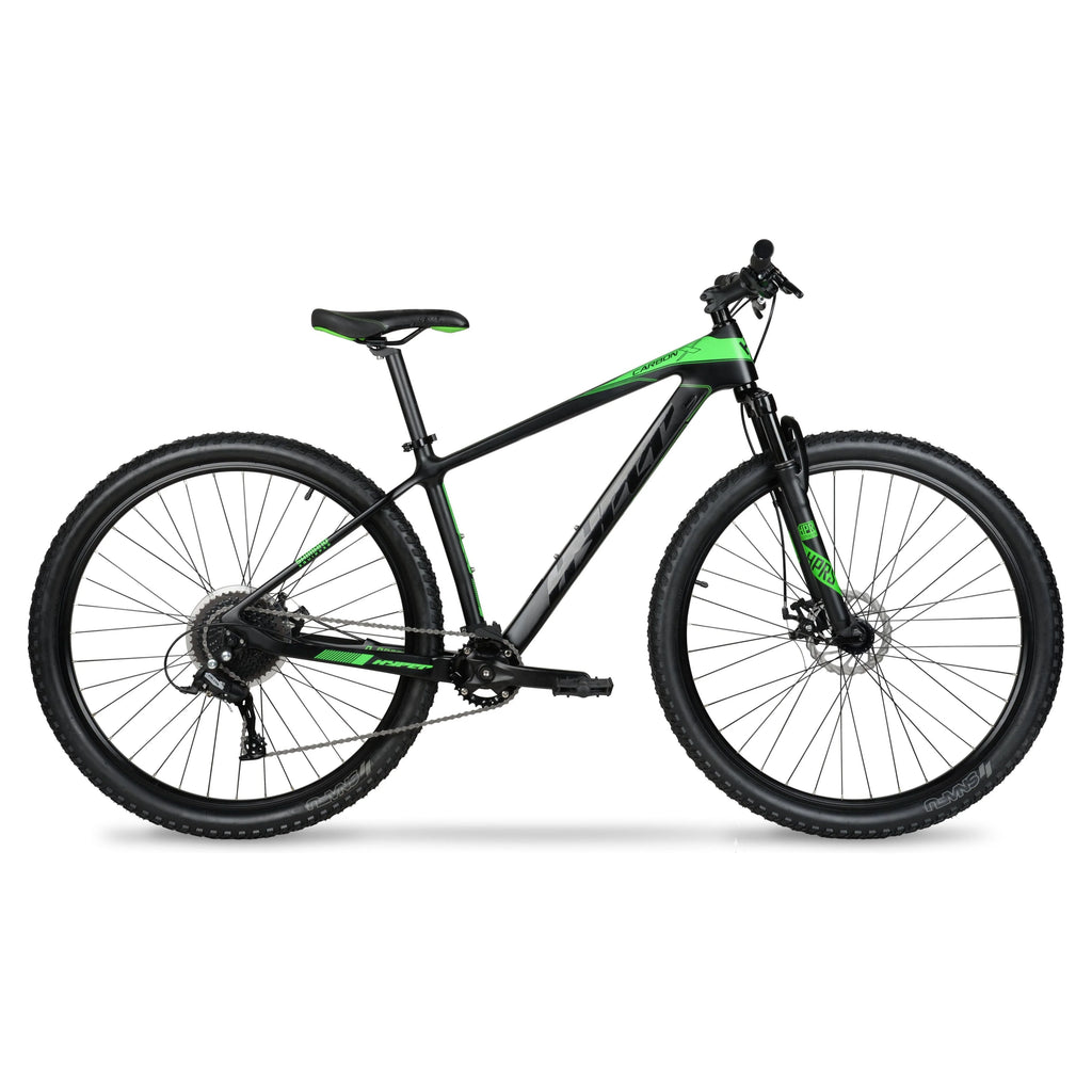 Hyper 29" Carbon Fiber Men's Mountain Bike, Black/Green