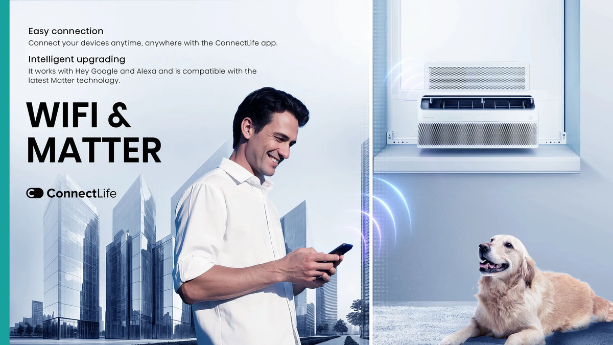 Restored Hisense HI67351 Hisense 8,000 BTU Smart Inverter Window Air Conditioner, Remote, Easy Install (Refurbished)