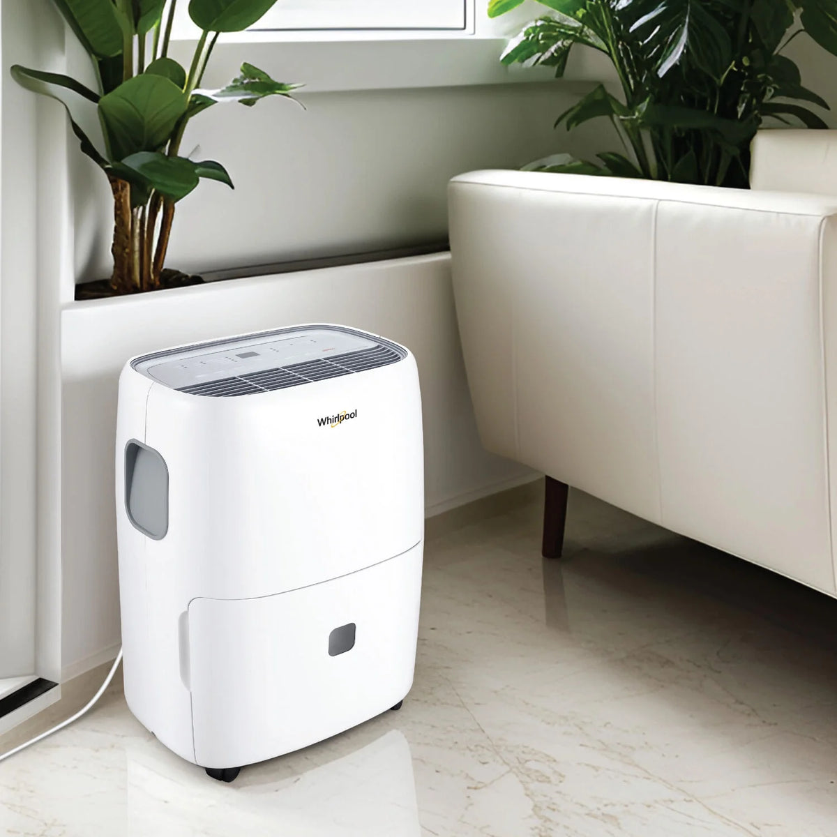 Whirlpool 30-Pint 3000 Sq ft Humidity Absorber Dehumidifier, Bedroom, Basement, Garage, WHAD301DW, New