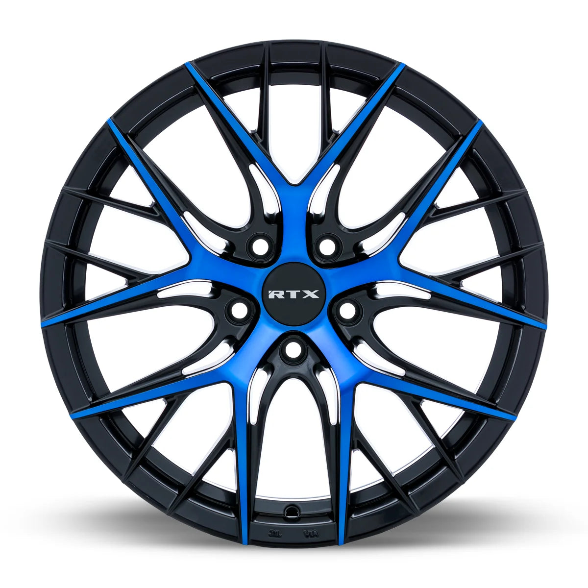 RTX Valkyrie 18x8 5x114.3 ET40 CB73.1 Gloss Black Machined Blue Wheel