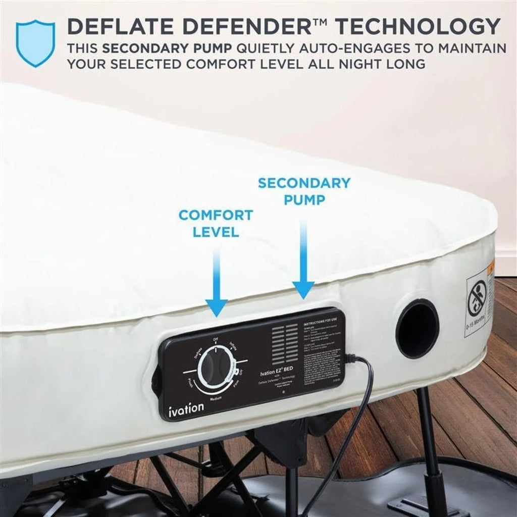 Ivation EZ-Bed 10 in Portable Air Beds with Built-in Pump, Full