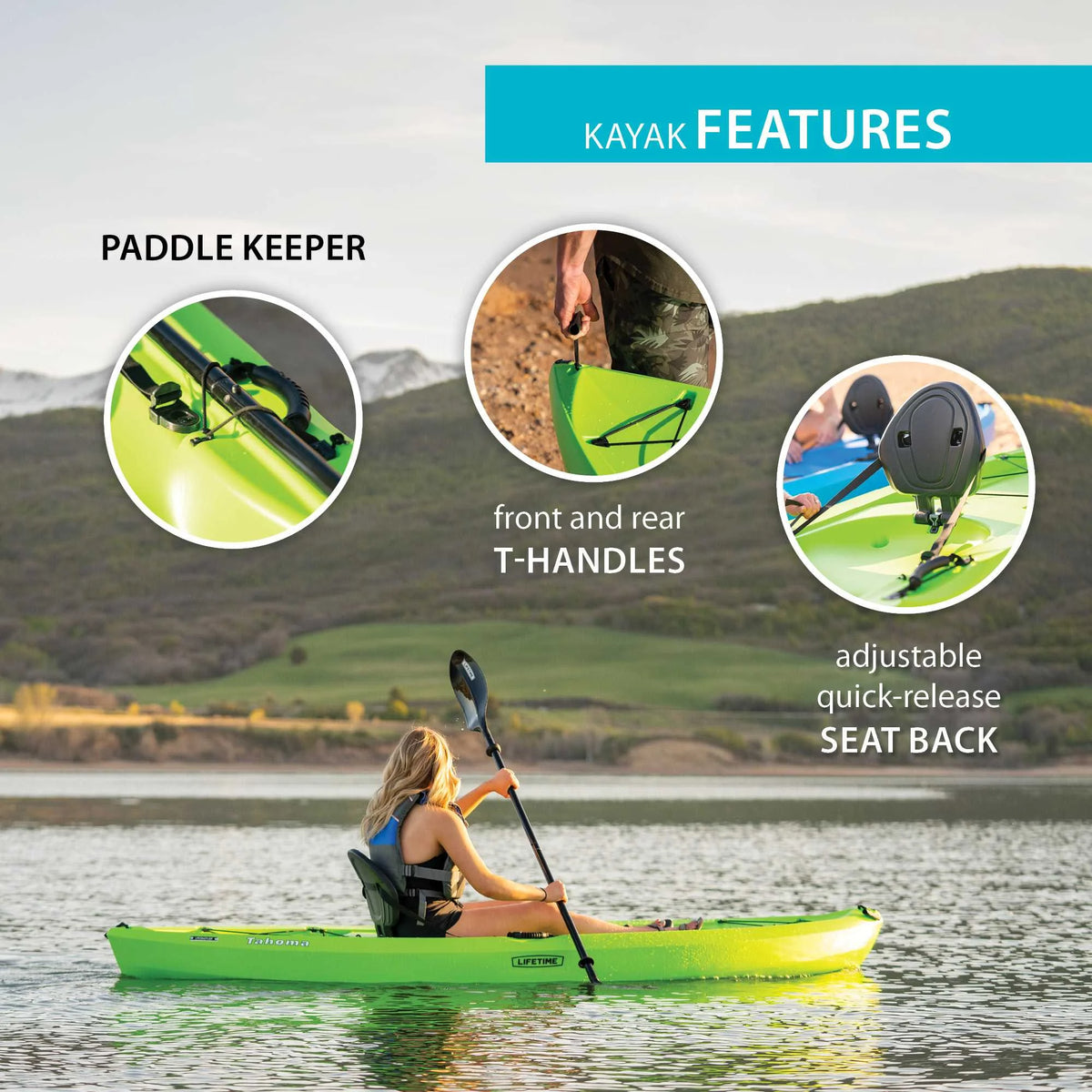 Lifetime Tahoma 10 ft. Sit-on-Top Kayak, Emperor Fusion (91346)