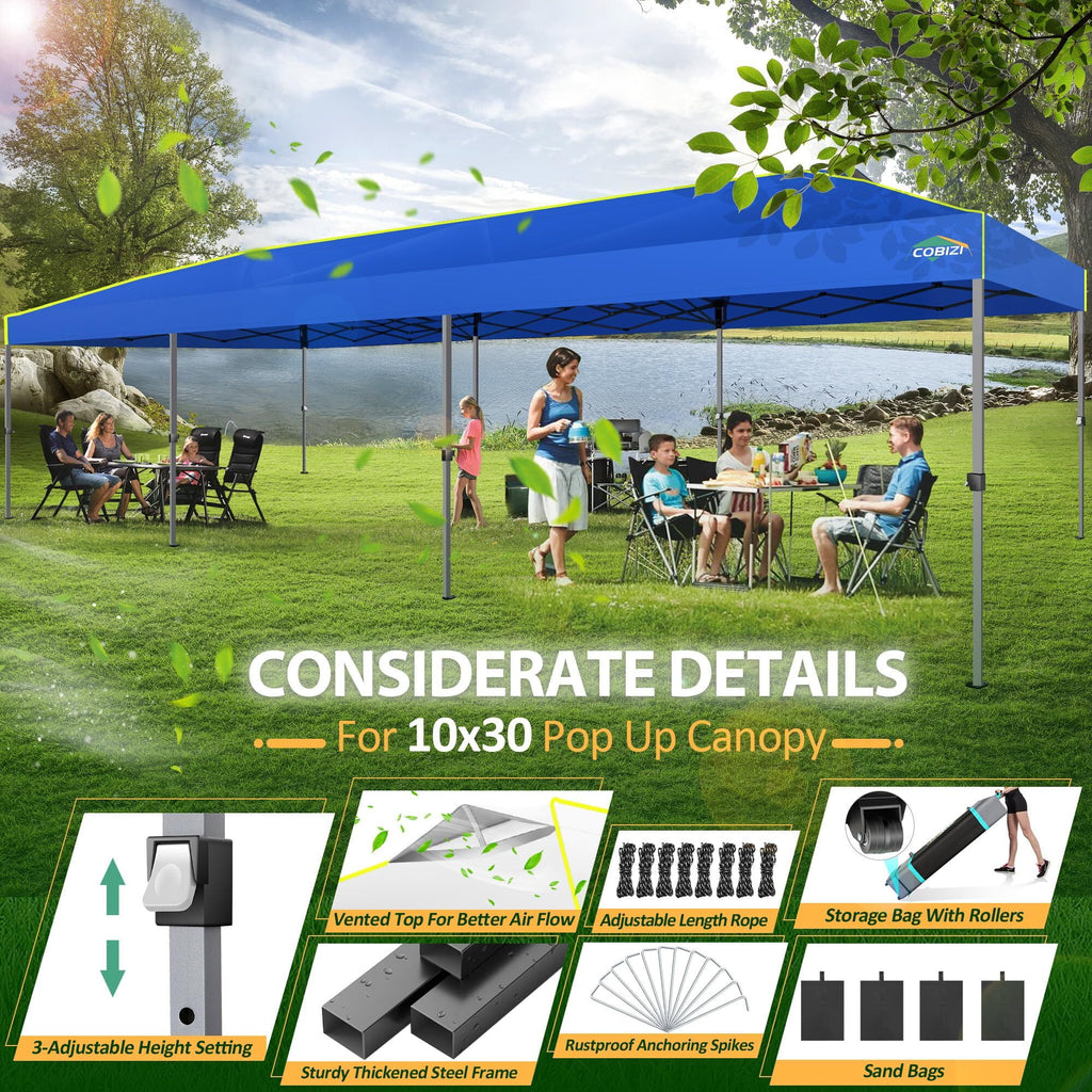 COBIZI 10x10 EZ Pop up Canopy Gazebo with Sidewalls,Pop up Canopy Tent Instant Shelter for Outdoor Party Camping Backyard Beach with Air Vent ,Carry Bag,Stakes,Ropes,Black