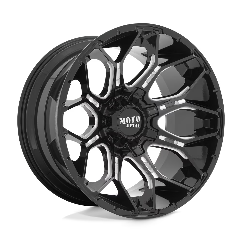 Moto Metal Mo808 Sniper 20X9 6X135/6X139.7 0Et 125.1Cb Gloss Black Milled Wheel