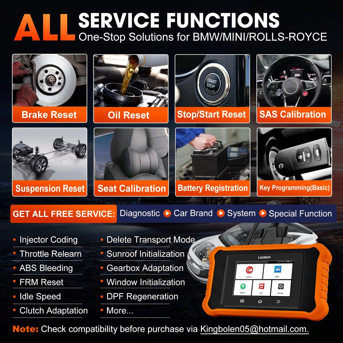 LAUNCH Automotive Diagnostic Tool with OBD2 Scanner