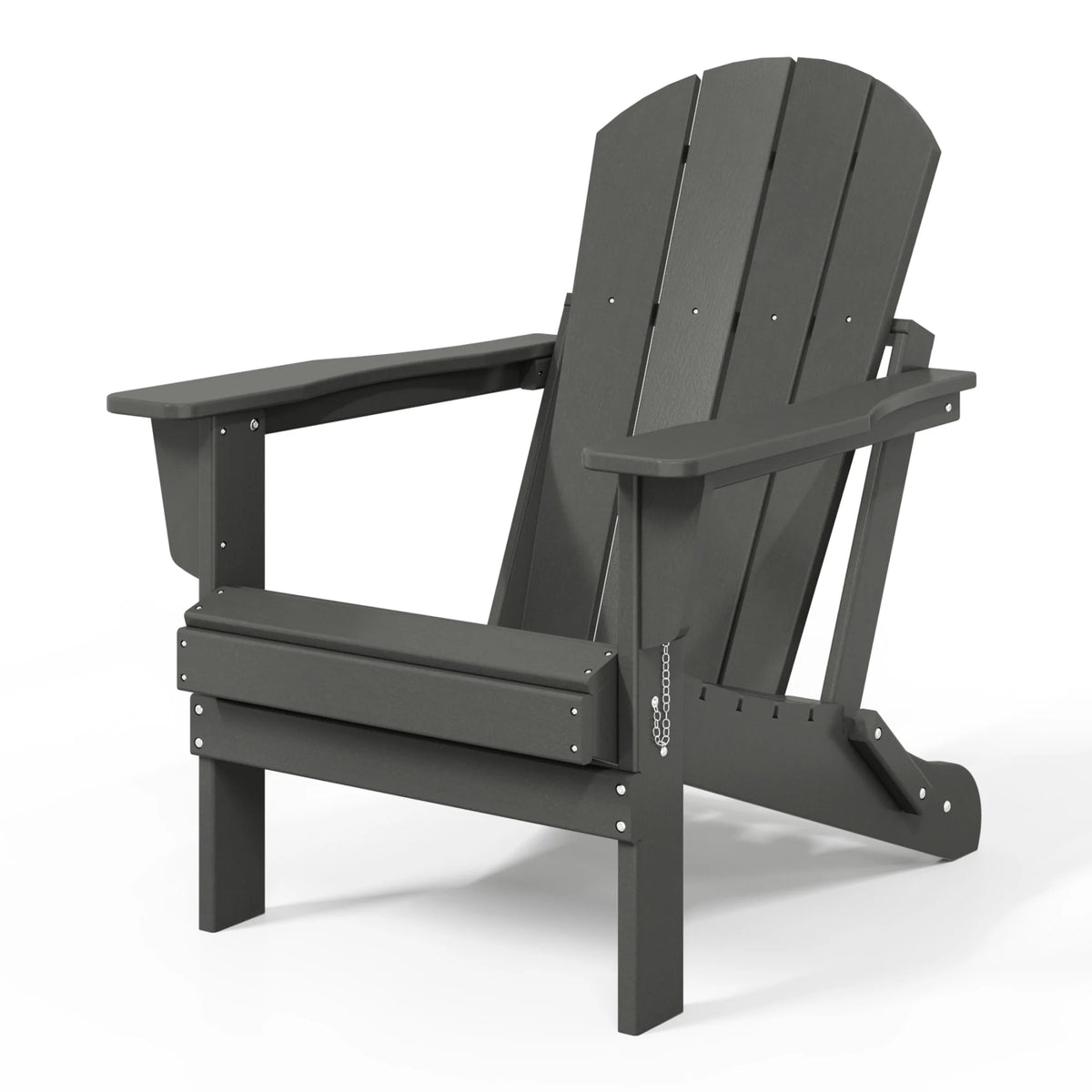 Westintrends Outdoor Folding HDPE Adirondack Chair, Patio Seat, Weather Resistant, Dark Brown