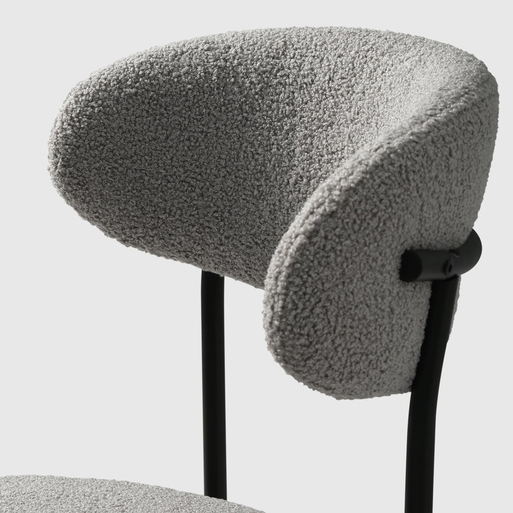 WestinTrends Alexandria Mid-Century Modern Upholstered Sherpa Round Dining Chairs (Set of 4), Sunset Gold