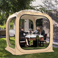 FICISOG Sports Tent Pop up Weather Pod Outdoor Screen House Pod Tent Shelter for up to 6 People, 71in Large Instant Weatherproof Pop up Tent with Clear View for Camping