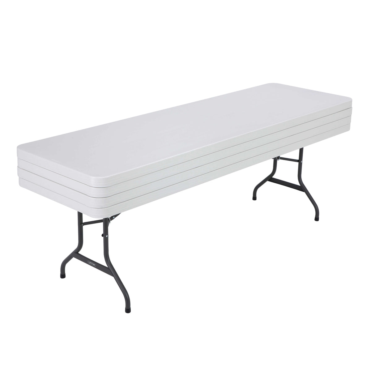 Lifetime Combo Set of (4) 8-Foot Rectangle Folding Tables & (32) Chairs, Indoor/Outdoor Use, White (80147)