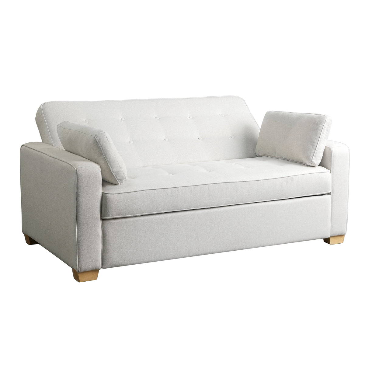 Serta Dream Convertibles Monroe Modern Polyester Convertible Queen Sofa Bed with Pillows Grey