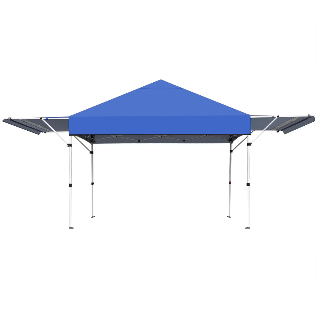 Patiojoy 10x17ft Pop up Canopy  3 Height Adjustment Folding Tent with Roller Bag White