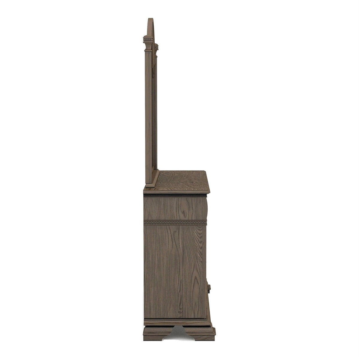 FOA Charo 6pc Gray Wood Bedroom Set-King Nightstands