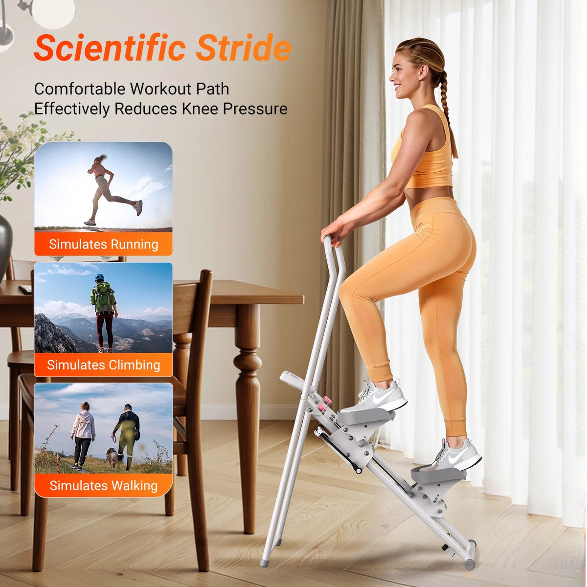 MERACH Stair Stepper for Home Compact Foldable Vertical Climber - Full-Body Workout Stepper, Home Gym Cardio Exercise Equipment