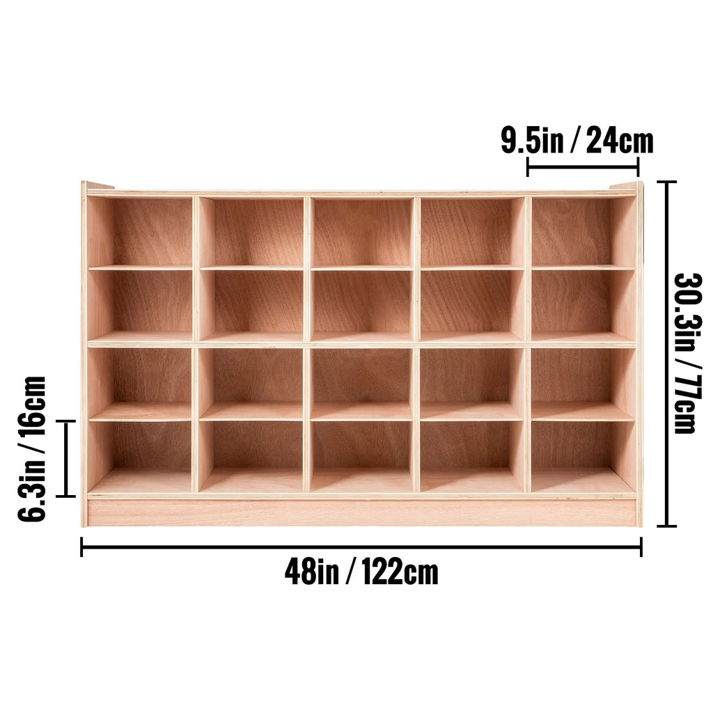 BENTISM Classroom Storage Cabinet Preschool Storage Shelves Wooden 8 Grids Toys Books
