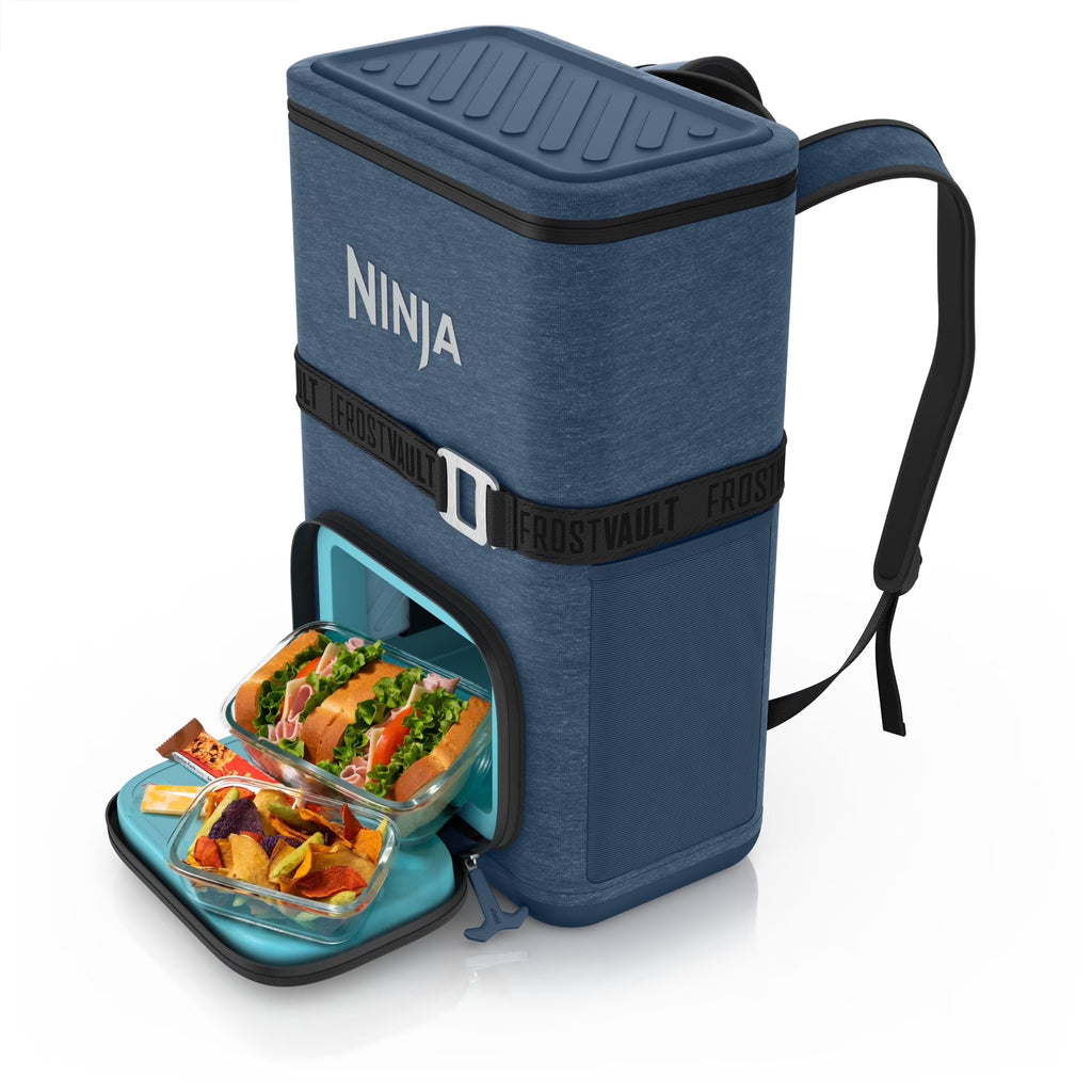 Ninja Outdoor FrostVault Go 24-Can Soft Cooler with Cold Dry Zone, Lakeshore Blue - FF124NV