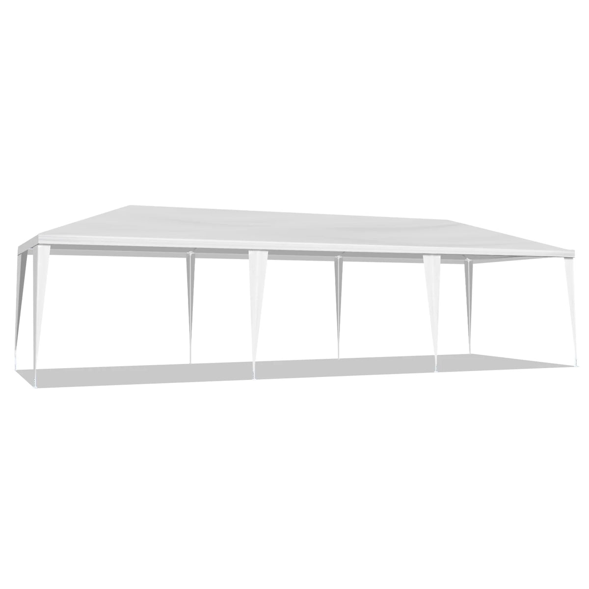 10'x30' Outdoor Party Tent with 8 Removable Sidewalls, Waterproof Canopy Patio Wedding Gazebo, White