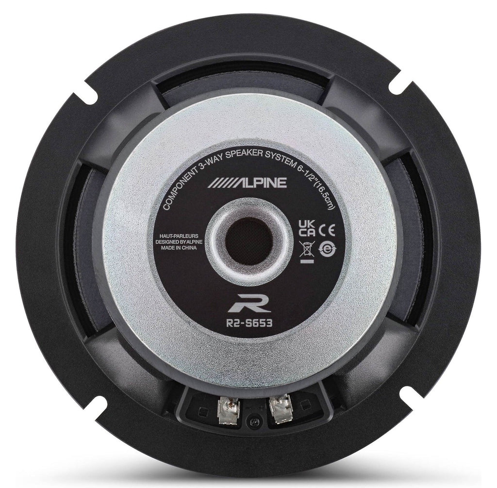 Pair Alpine R2-S653 6.5" 3-Way Component Car Audio Speakers High-Resolution