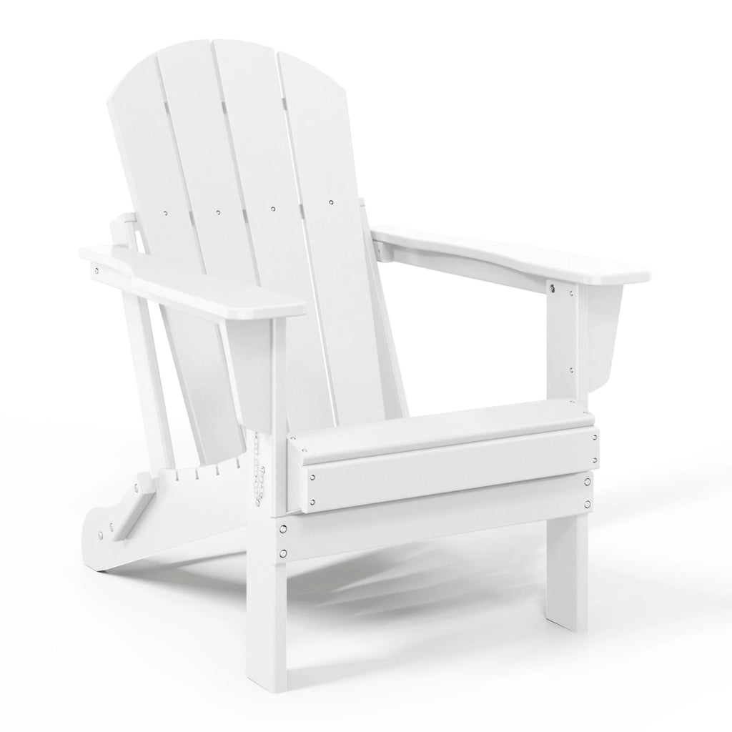 Westintrends Outdoor Folding HDPE Adirondack Chair, Patio Seat, Weather Resistant, Dark Brown