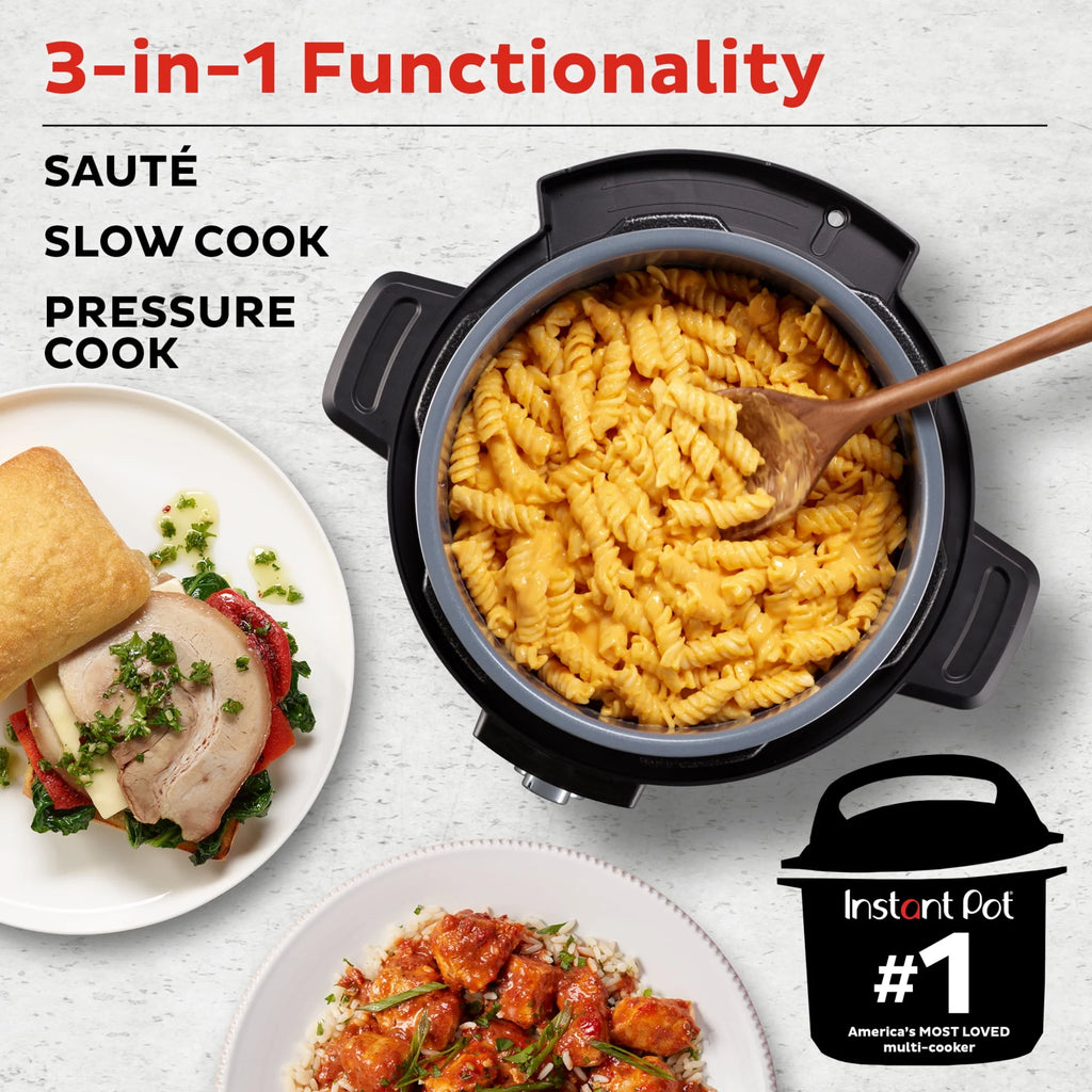Instant Pot 6QT Easy 3-in-1 Slow Cooker, Pressure Cooker, and Saut Pot