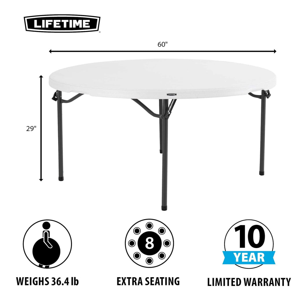 Lifetime 60-inch Round Nesting Table - 4 Pk (Commercial) - 480301