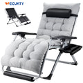 Oversized Zero Gravity Chair,VECUKTY Oversized XL Ergonomic Patio Recliner Folding Reclining Chair for Indoor and Outdoor,Gray