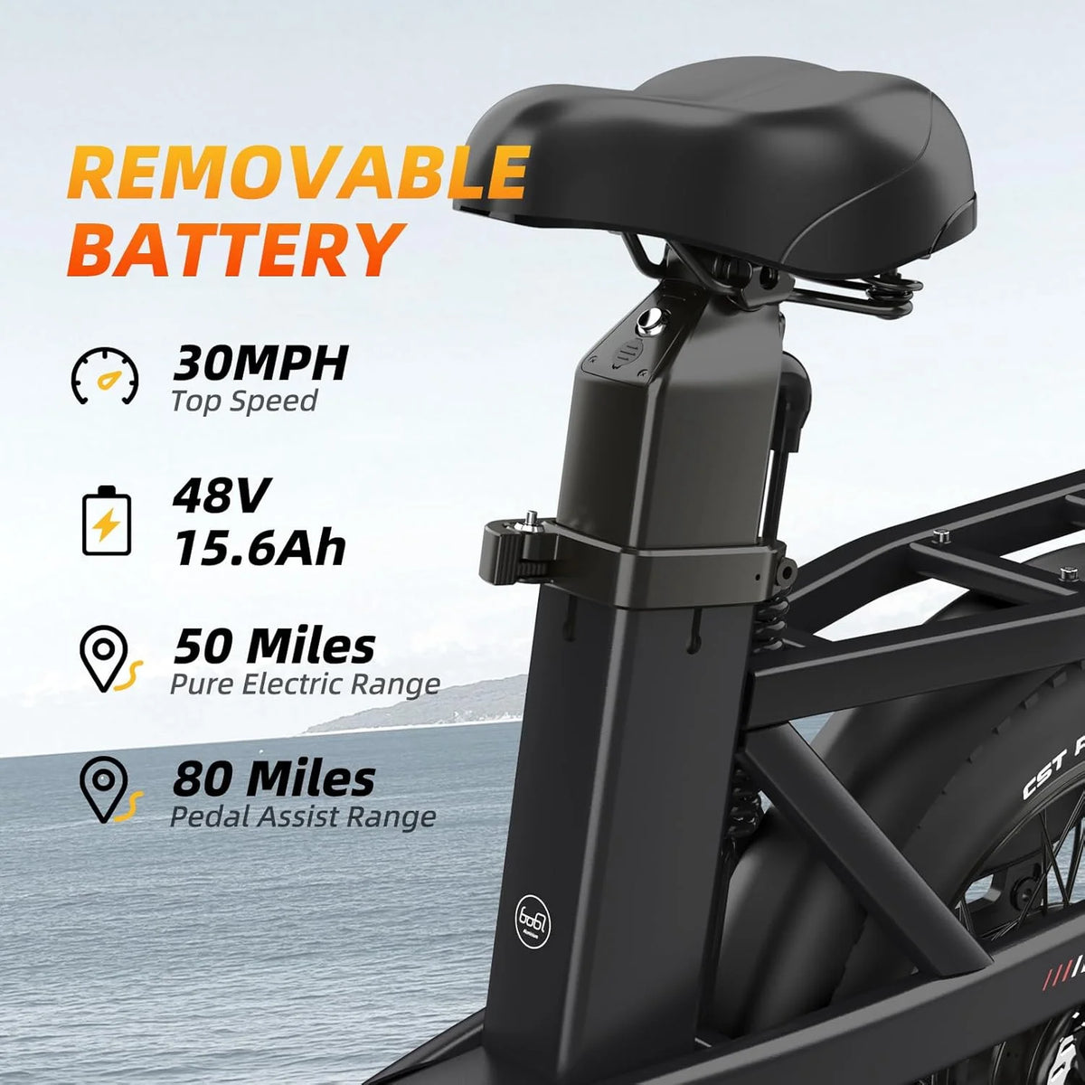 Electric Bike for Adults with 1500W Peak Motor,80Miles Max Range,7 Speed Gear,750WH Detachable Battery,Folding Ebike with 20'' Fat Tire，Full Suspension UL Certificated Bicycle