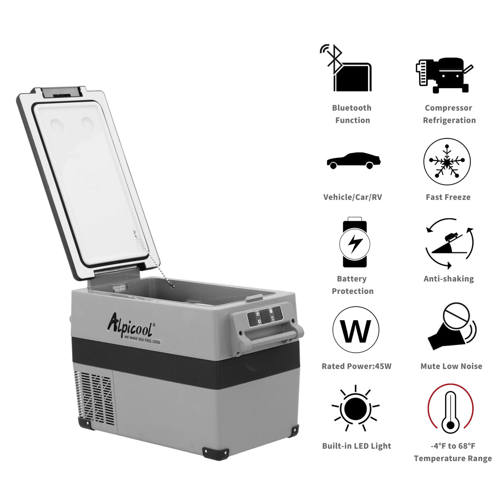 Alpicool CF55 Portable Refrigerator 12 Volt Car Freezer 58 Quart(55 Liter) Vehicle, Car, Truck, RV, Boat, Mini fridge freezer for Driving, Travel, Fishing, Outdoor -4F to 68F