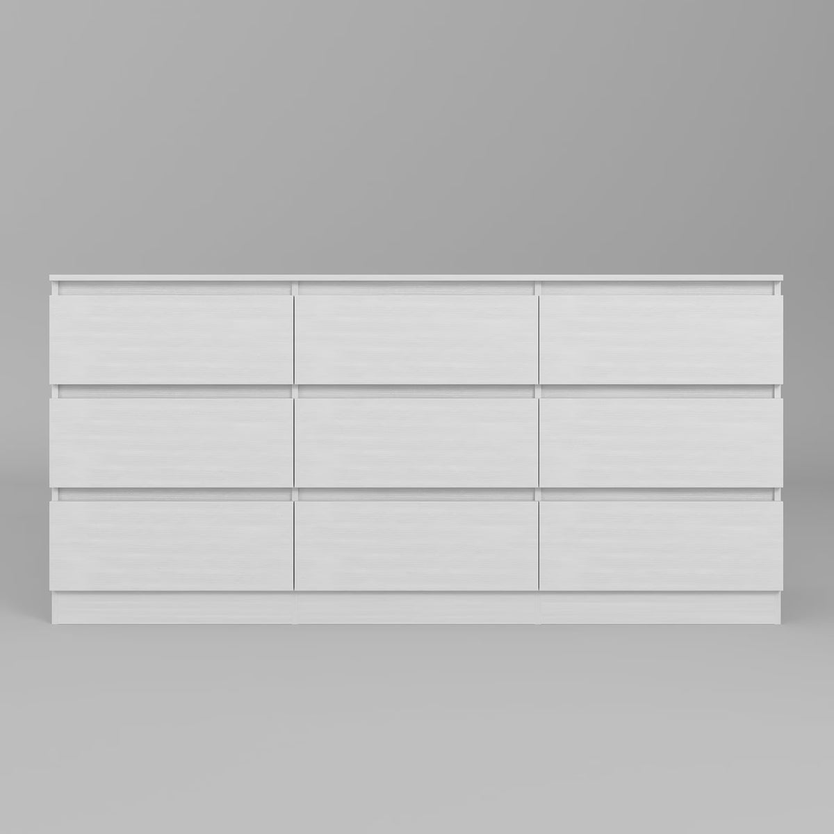 Resenkos Mid Century Modern 8 Drawer Dresser for Bedroom with Hidden Handle White