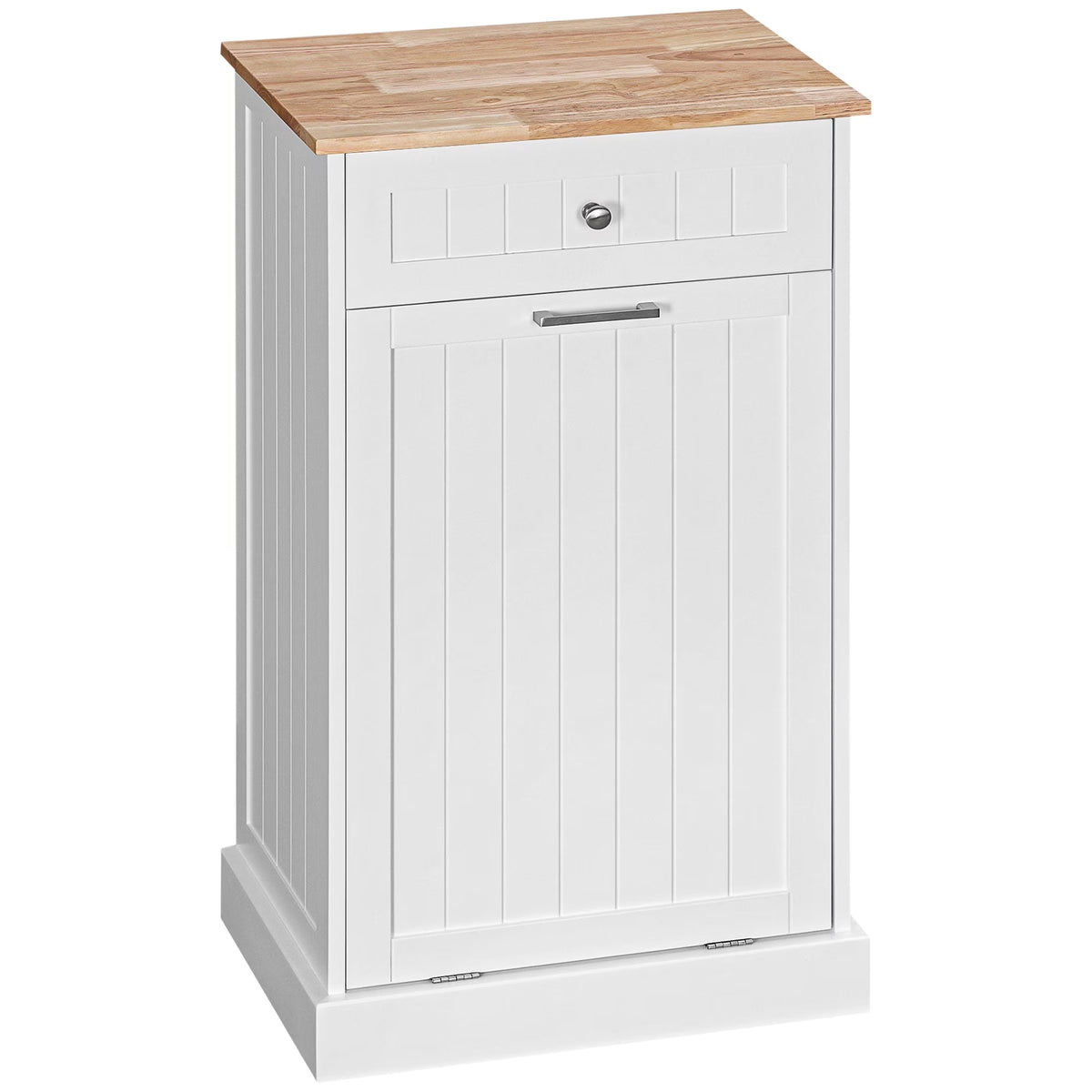 HOMCOM Kitchen Tilt Out Trash Bin Cabinet, Free Standing Recycling Cabinet