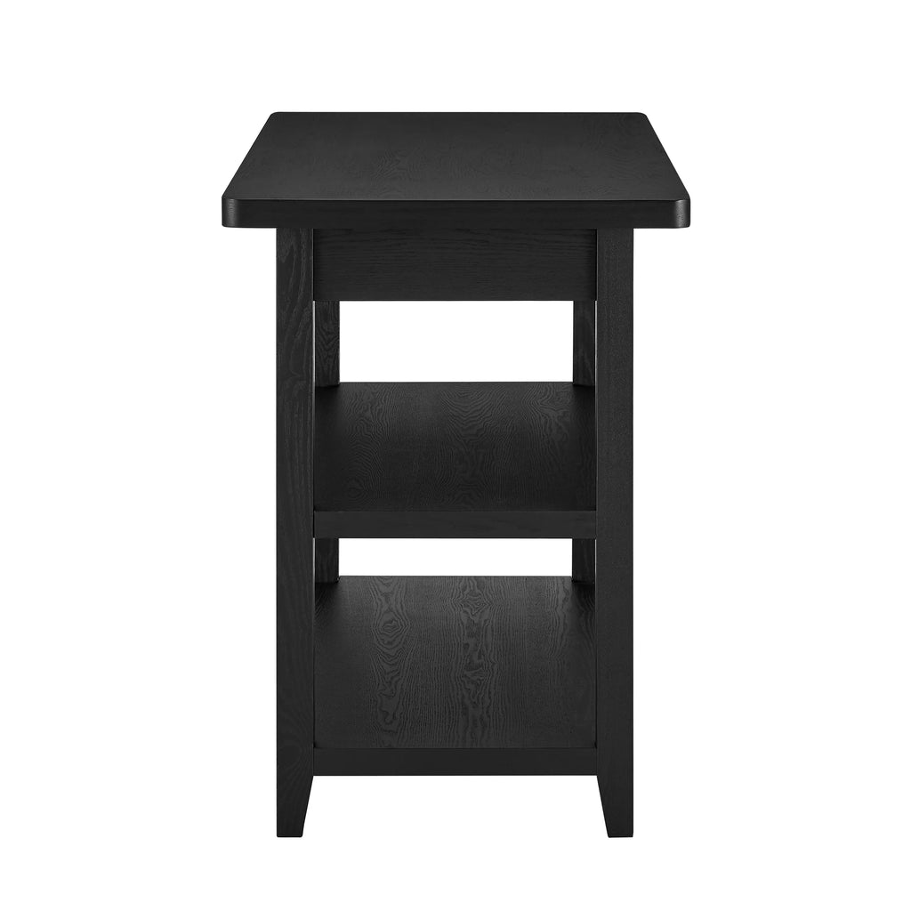 Better Homes & Gardens Reading Wood Kitchen Island with 2 Shelves and Drawers, Walnut Color