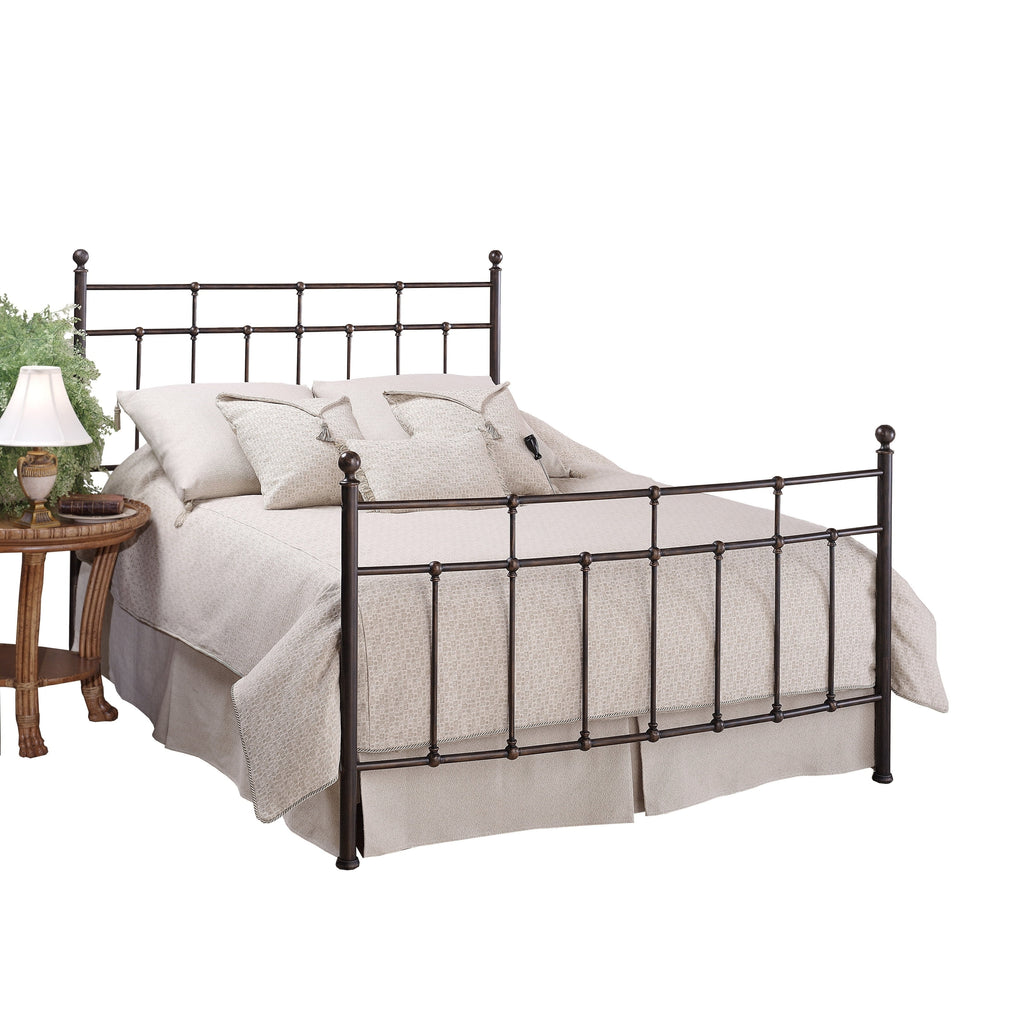 Hillsdale Furniture Providence Metal Full Bed with Spindle and Casting Design, Antique Bronze