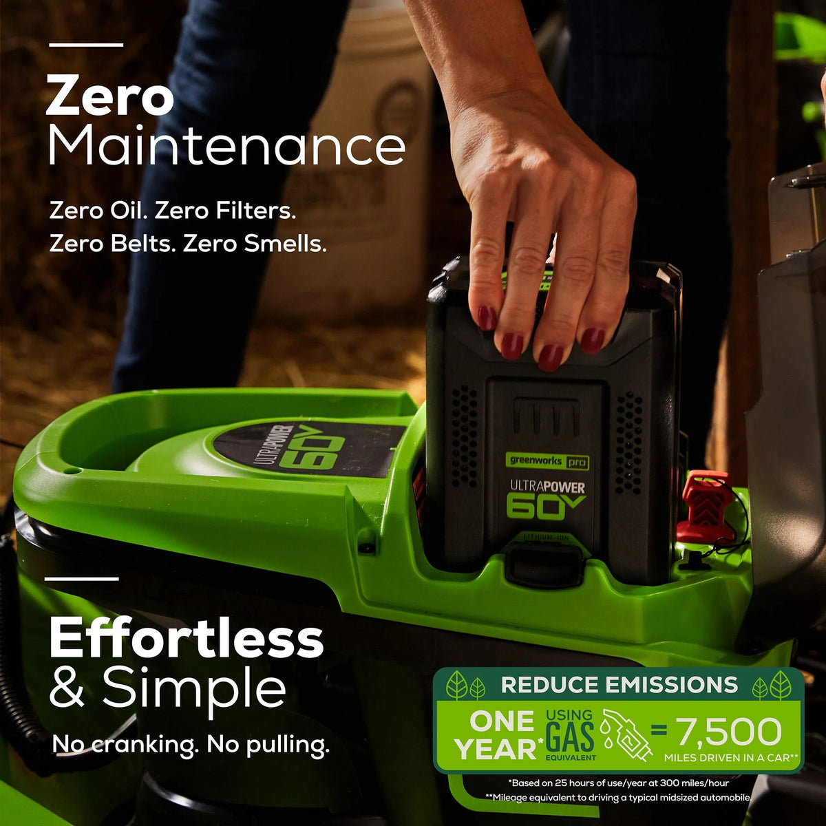 Greenworks 60V 21" Cordless Brushless Lawn Mower with 5.0Ah Battery & Charger