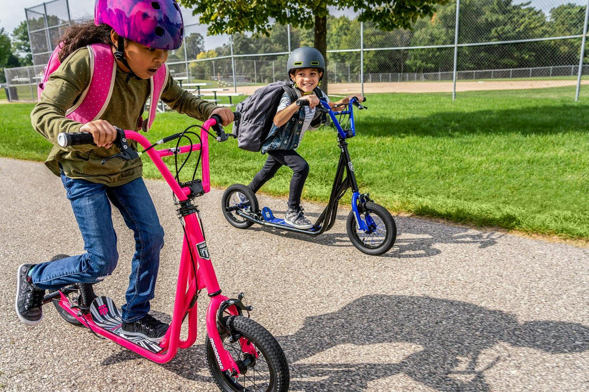 Mongoose Expo Scooter. 12-inch wheels. ages 6 and up. grey