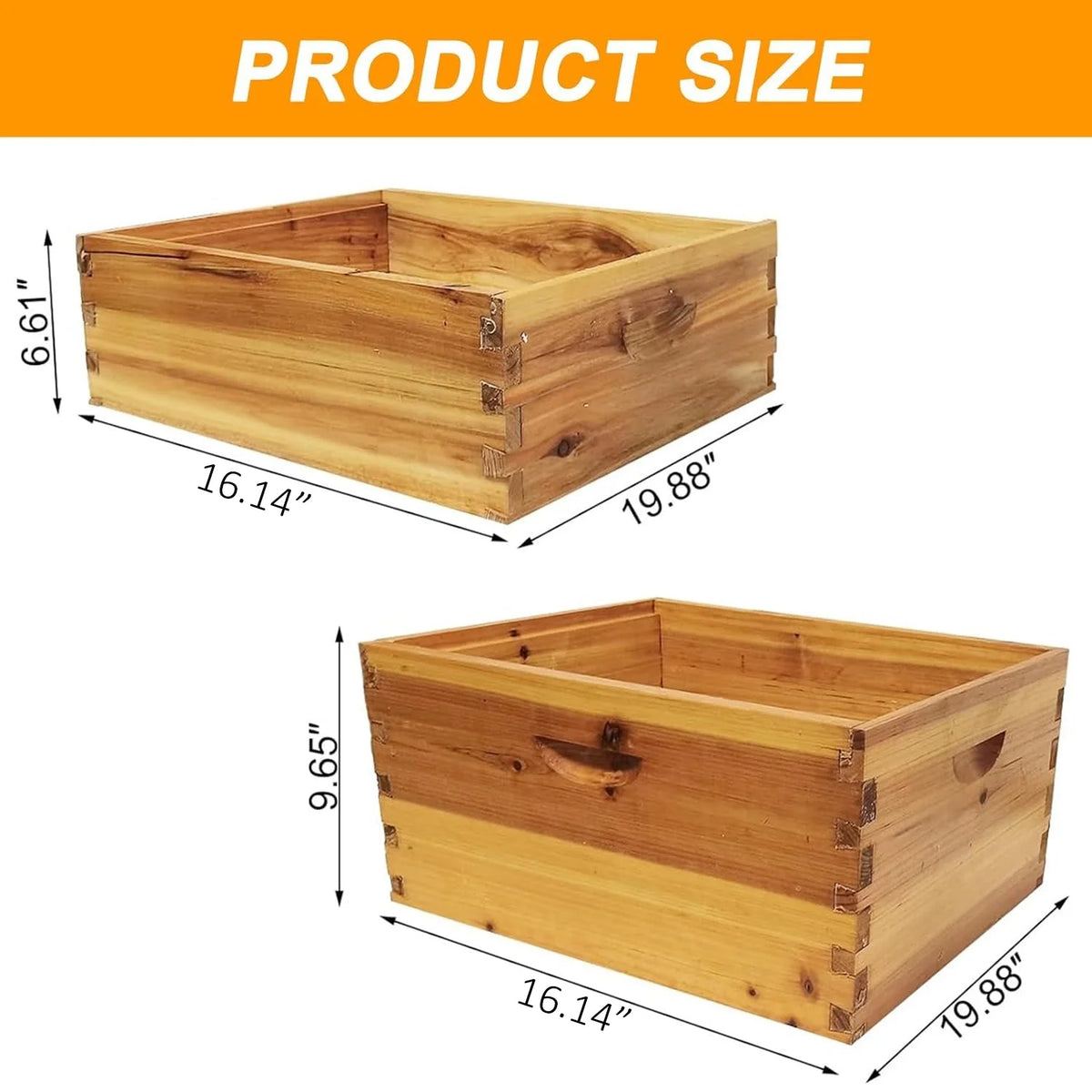 PRIJESSE 5-Layer Bee Hive for Beekeeping - 2 Deep & 3 Medium Boxes with Beeswax Coating, Ventilated Metal Roof (Frames Sold Separately)