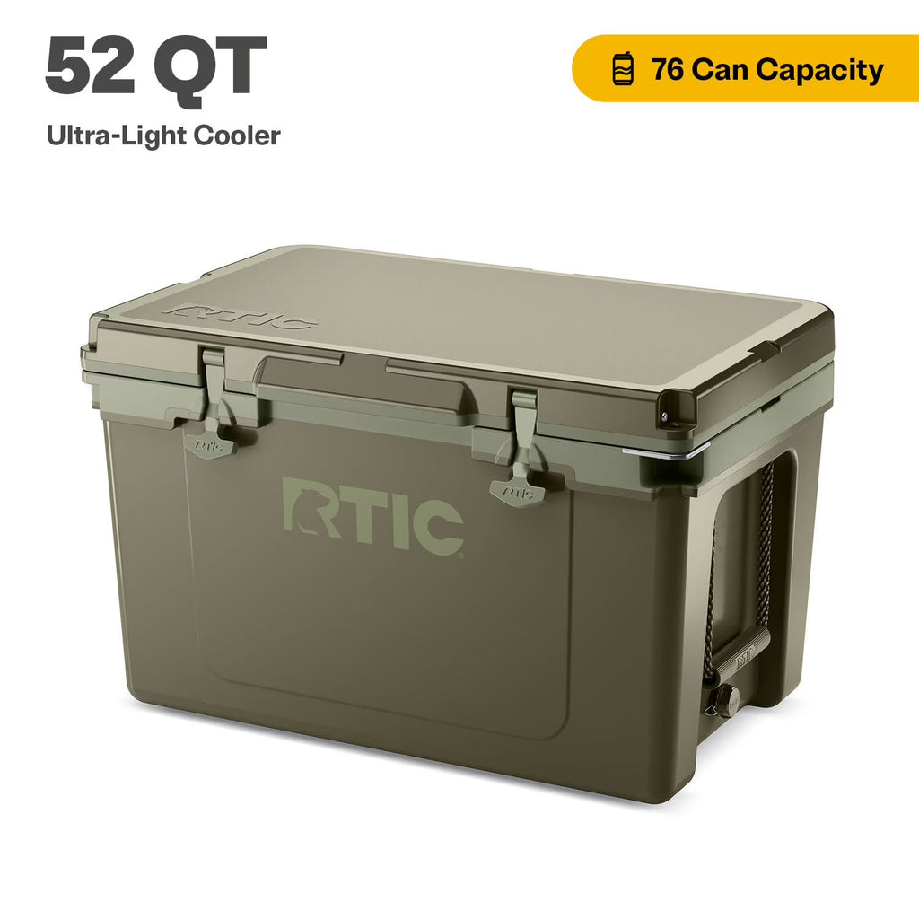 RTIC 52 QT Ultra-Light Hard-Sided Ice Chest Cooler, Fits 76 Cans, Trailblazer