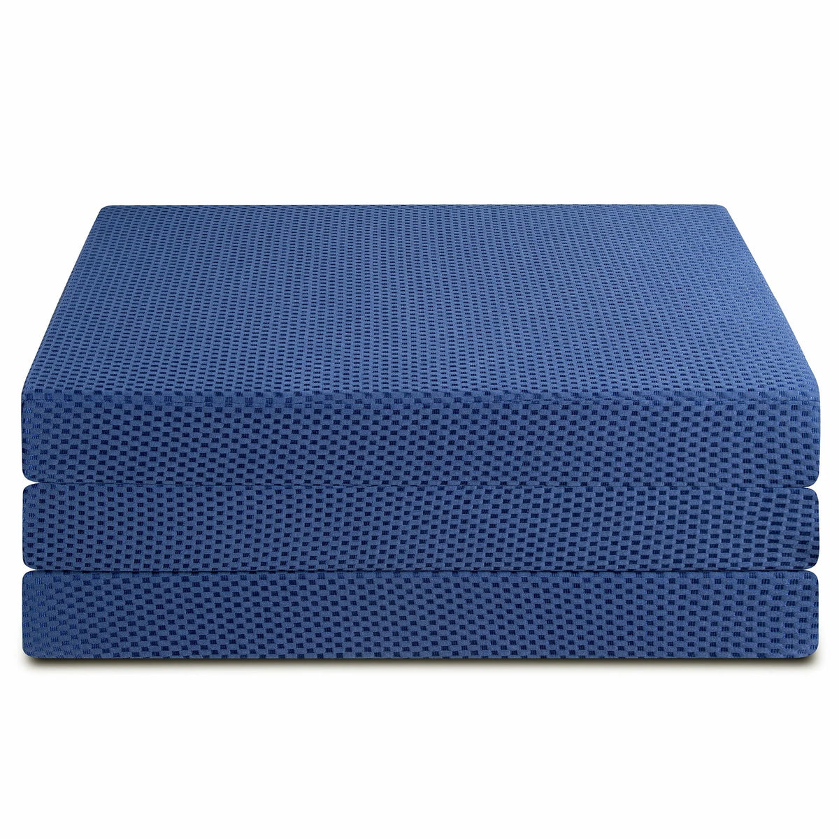 4'' Tri-Fold Memory Foam Mattress, Blue, Twin