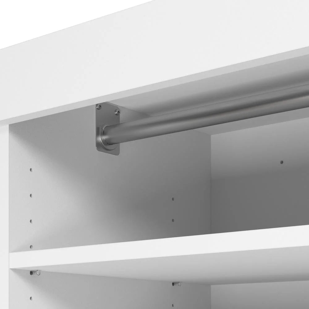 Bestar Pur 161W Walk-In Closet Organizer System in Bark Gray - Engineered Wood