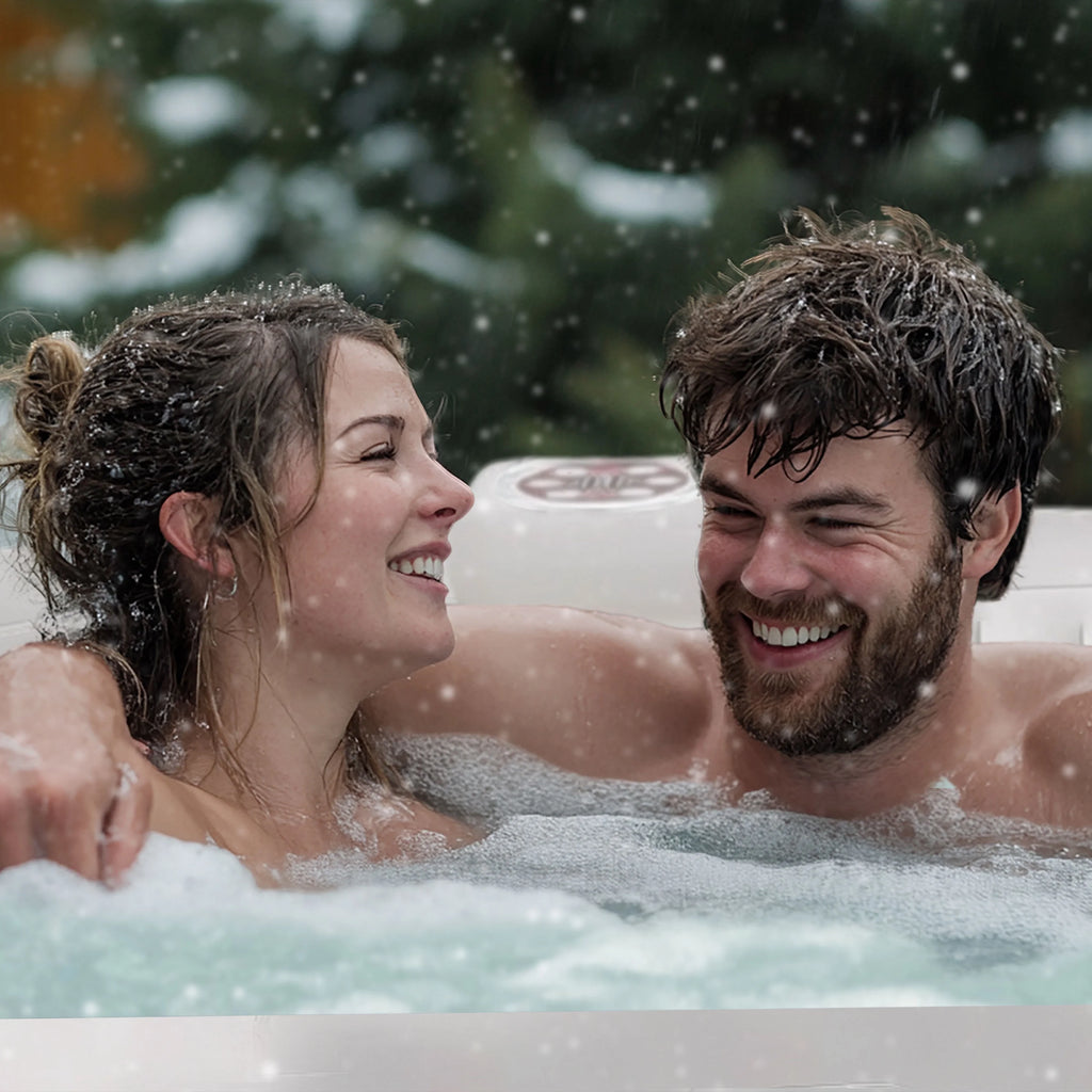 ALEKO Diamond 2 Person Black Inflatable Jetted Hot Tub with Energy Efficient Cover