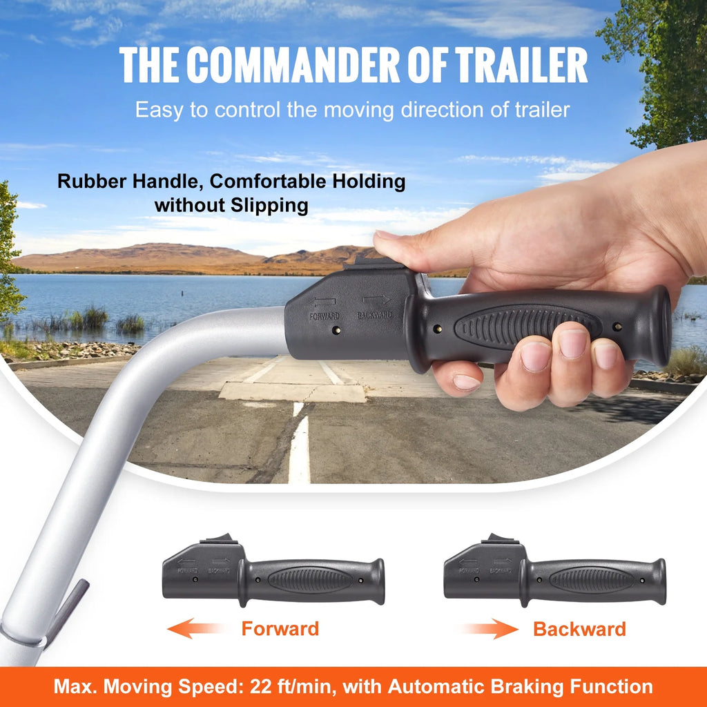 BENTISM Motorized Trailer Jack Wheel 350W Electric Mover Dolly 5000lbs Adjustable