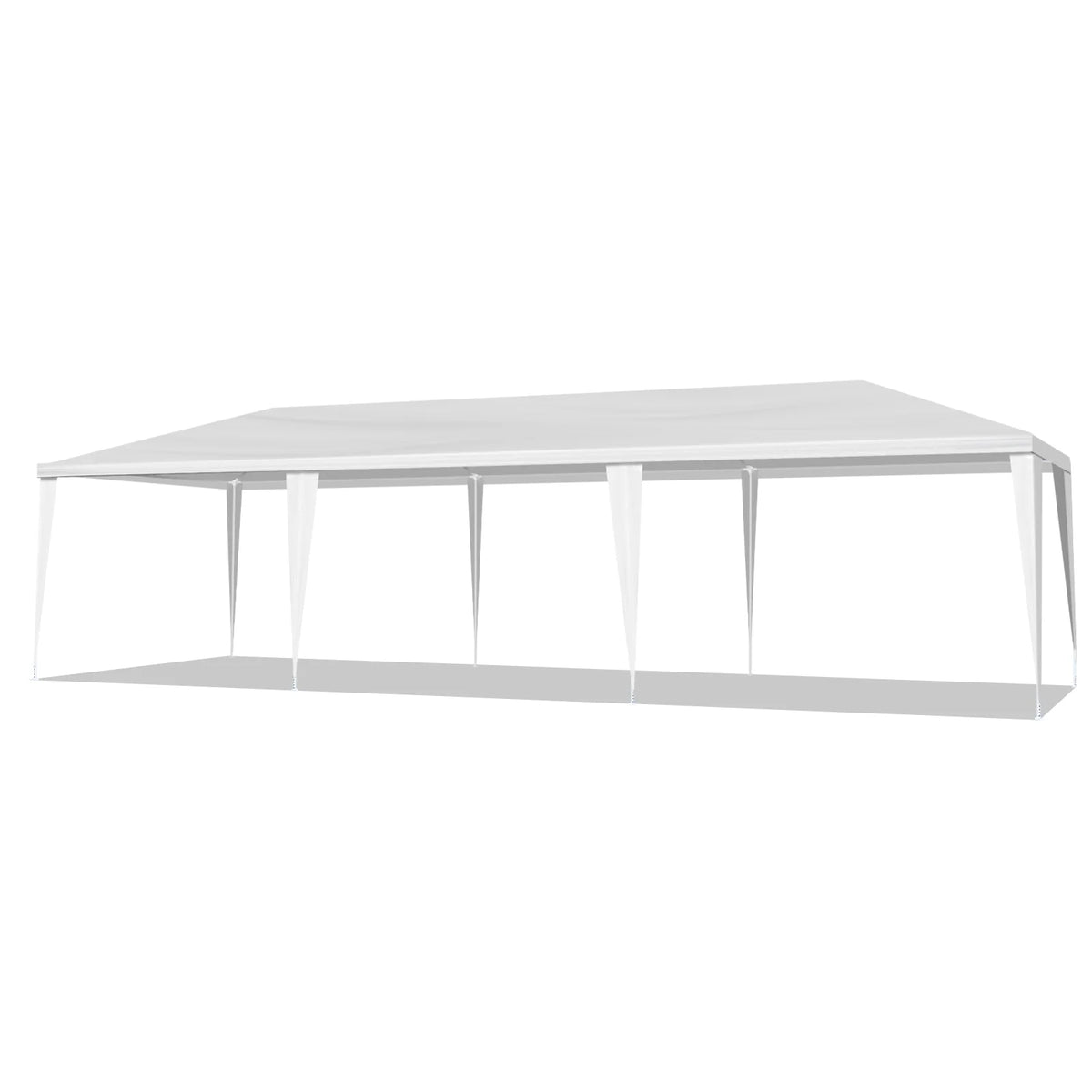 10'x30' Outdoor Party Tent with 8 Removable Sidewalls, Waterproof Canopy Patio Wedding Gazebo, White