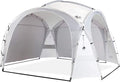 UNP Easy Beach Tent Pop Up Canopy UPF50+ Tent with Side Wall, Ground Pegs, and Stability Poles, Sun Shelter Rainproof, Waterproof for Camping Trips, Backyard Fun, Party Or Picnics (10x10 ft, White)