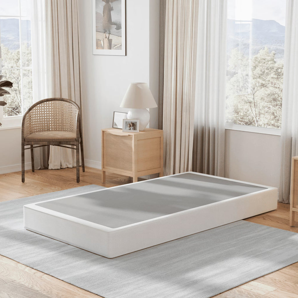 ULIESC 7 Inch Full Size Box Spring, Full Box Spring Only, Metal Box Spring Full with Fabric Cover, Sturdy Mattress Foundation, Noise Free, Non-Slip, Easy Assembly