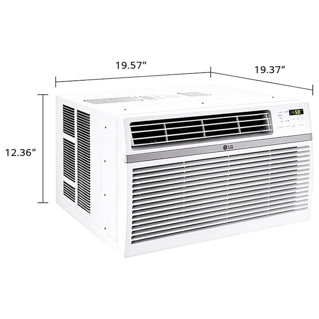 LG 8,000 BTU 340 Sq ft Window Air Conditioner with Remote Control, White, LW8016ER