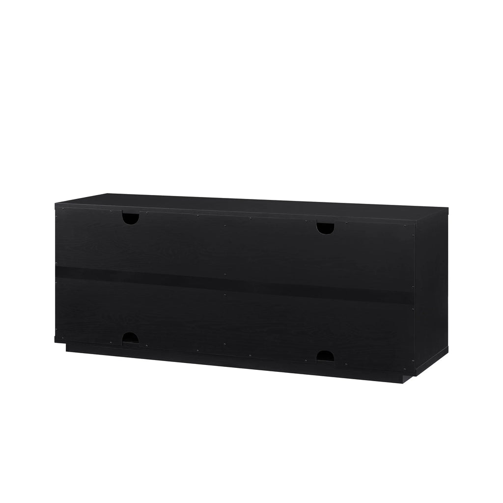 Beautiful Fluted TV Stand for TVs up to 70 by Drew Barrymore, Rich Black Finish