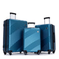 Tripcomp Luggage 3 Piece Set,Suitcase with Spinner Wheels Hardside Lightweight Luggage 20in24in28in.(Blue)