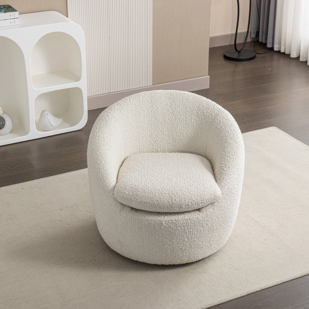 Roundhill Furniture Winnie Modern Barrel Chair, 360 Swivel